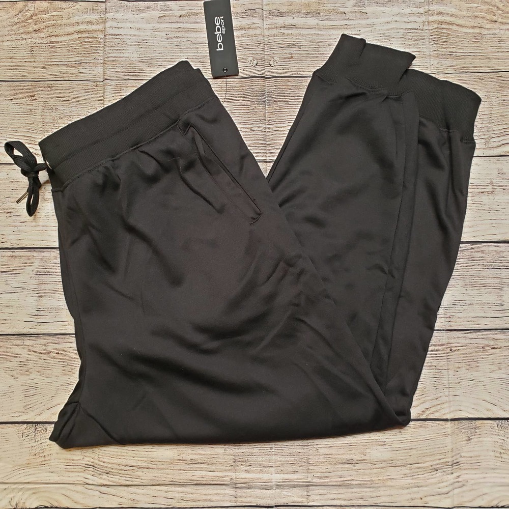 BEBE sports black women's joggers 3X